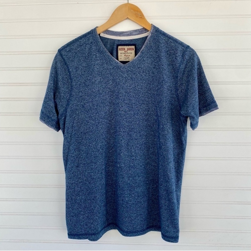 Blue V-Neck Short Sleeve Tee